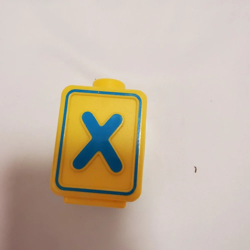 VTech Alphabet Activity Cube Replacement 2 Sided  K X Yellow Green Letter Block